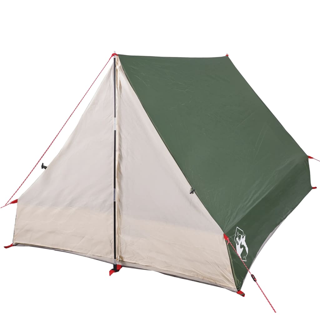 vidaXL Camping Tent A-Frame 2-Person Green Waterproof