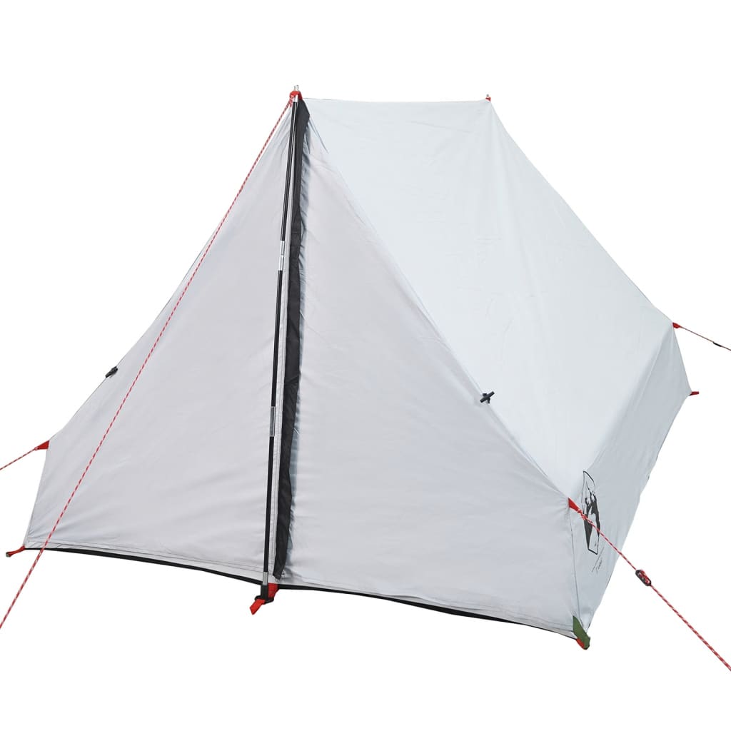 vidaXL Camping Tent A-Frame 2-Person White Blackout Fabric Waterproof