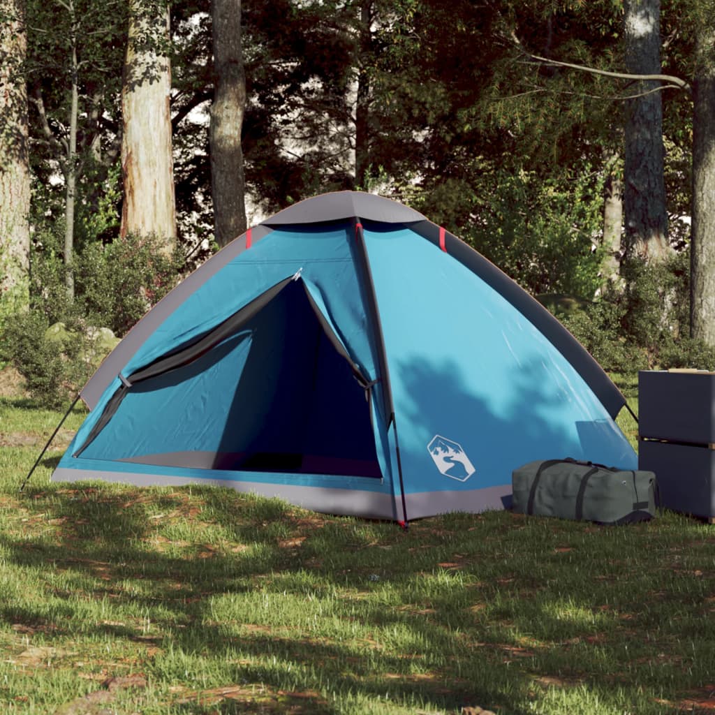 vidaXL Camping Tent Dome 2-Person Blue Waterproof