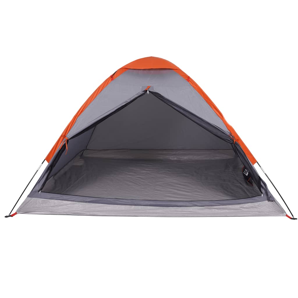 vidaXL Camping Tent Dome 2-Person Grey and Orange Waterproof