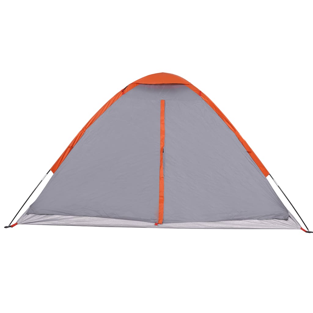 vidaXL Camping Tent Dome 2-Person Grey and Orange Waterproof