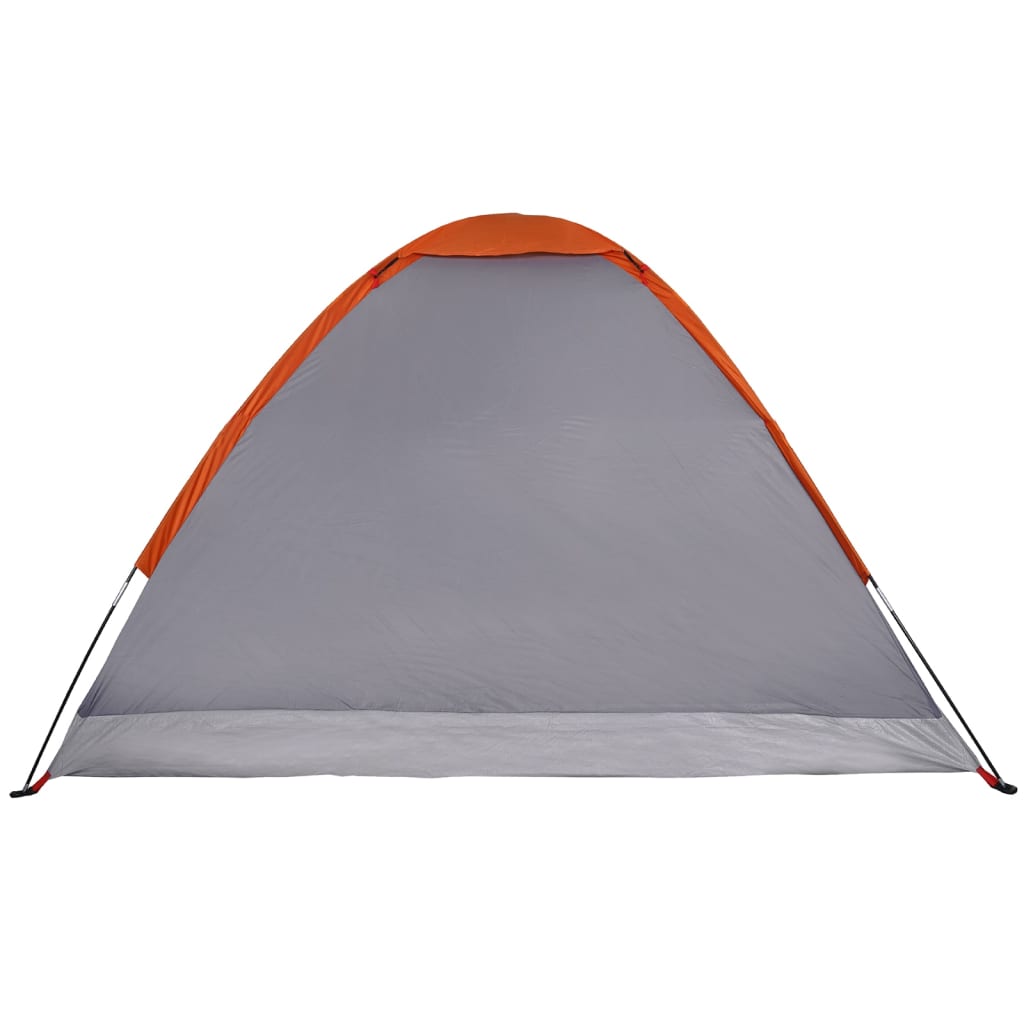 vidaXL Camping Tent Dome 2-Person Grey and Orange Waterproof