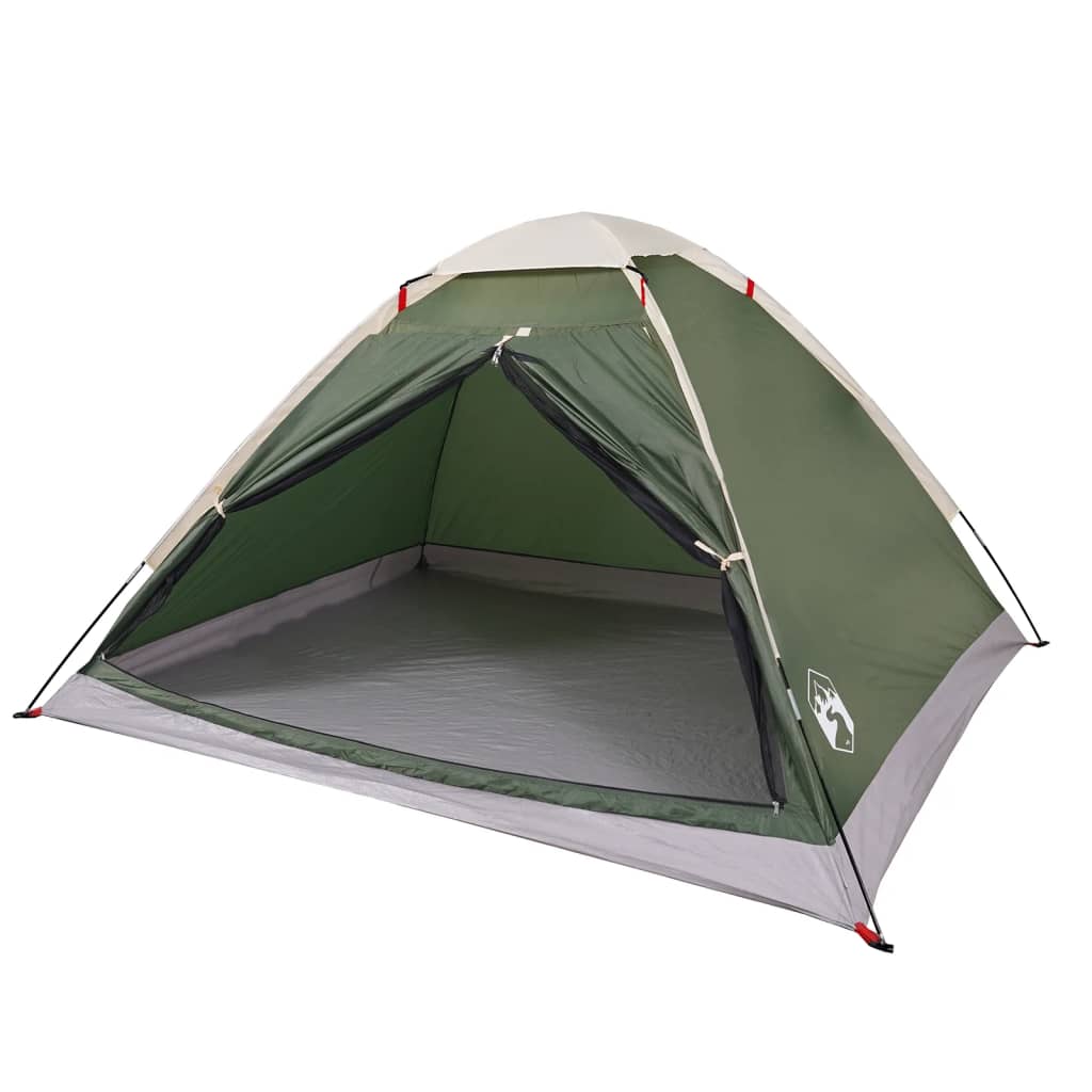 vidaXL Camping Tent Dome 4-Person Green Waterproof