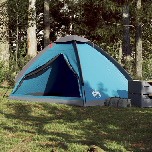 vidaXL Camping Tent Dome 4-Person Blue Waterproof