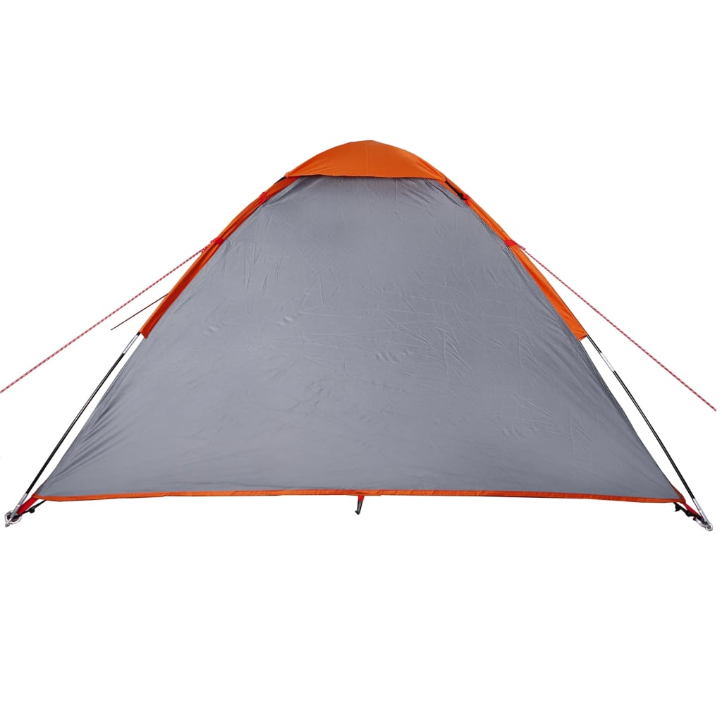 vidaXL Camping Tent Dome 2-Person Grey and Orange Waterproof