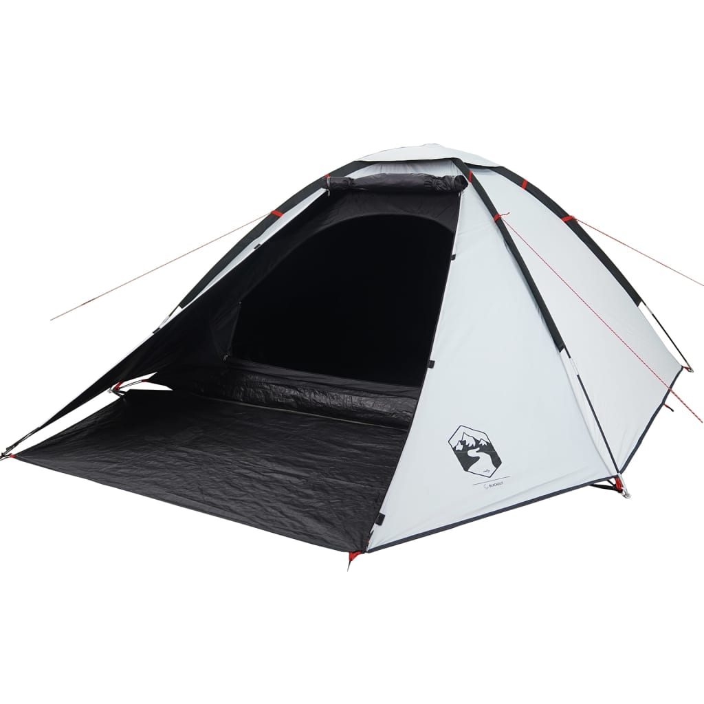 vidaXL Camping Tent Dome 2-Person White Blackout Fabric Waterproof