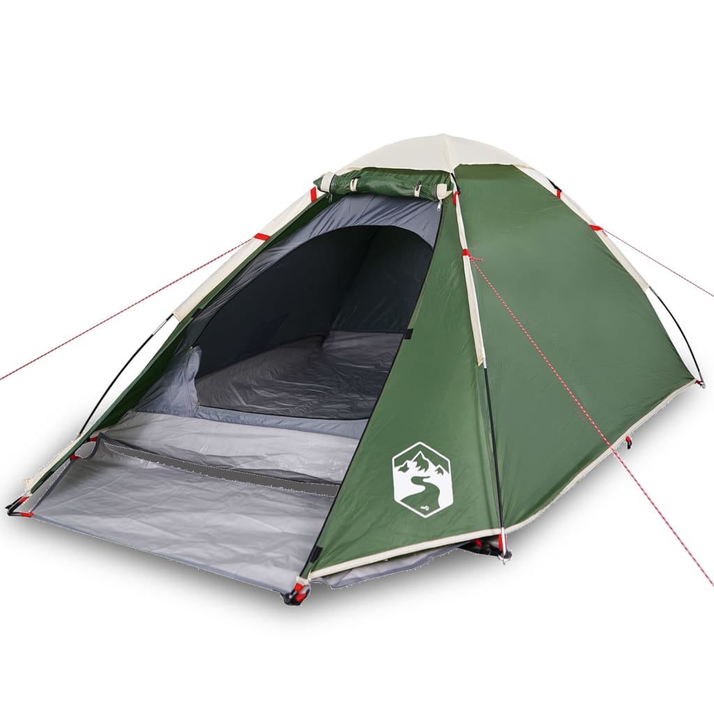 vidaXL Camping Tent Dome 4-Person Green Waterproof