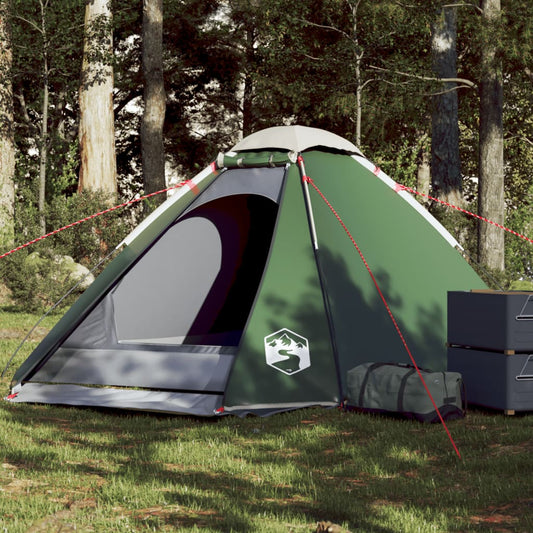 vidaXL Camping Tent Dome 4-Person Green Waterproof