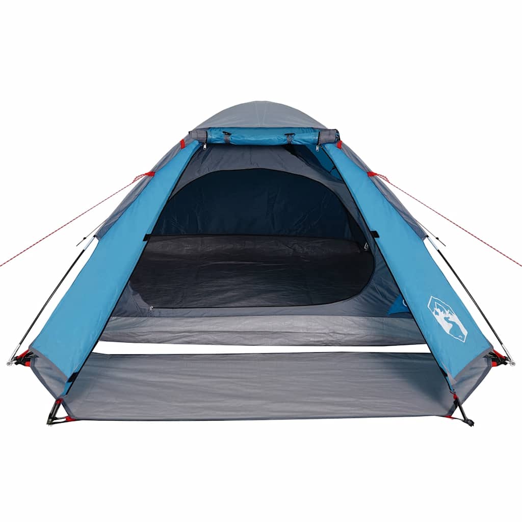 Camping Tent Dome 4-Person Blue Waterproof