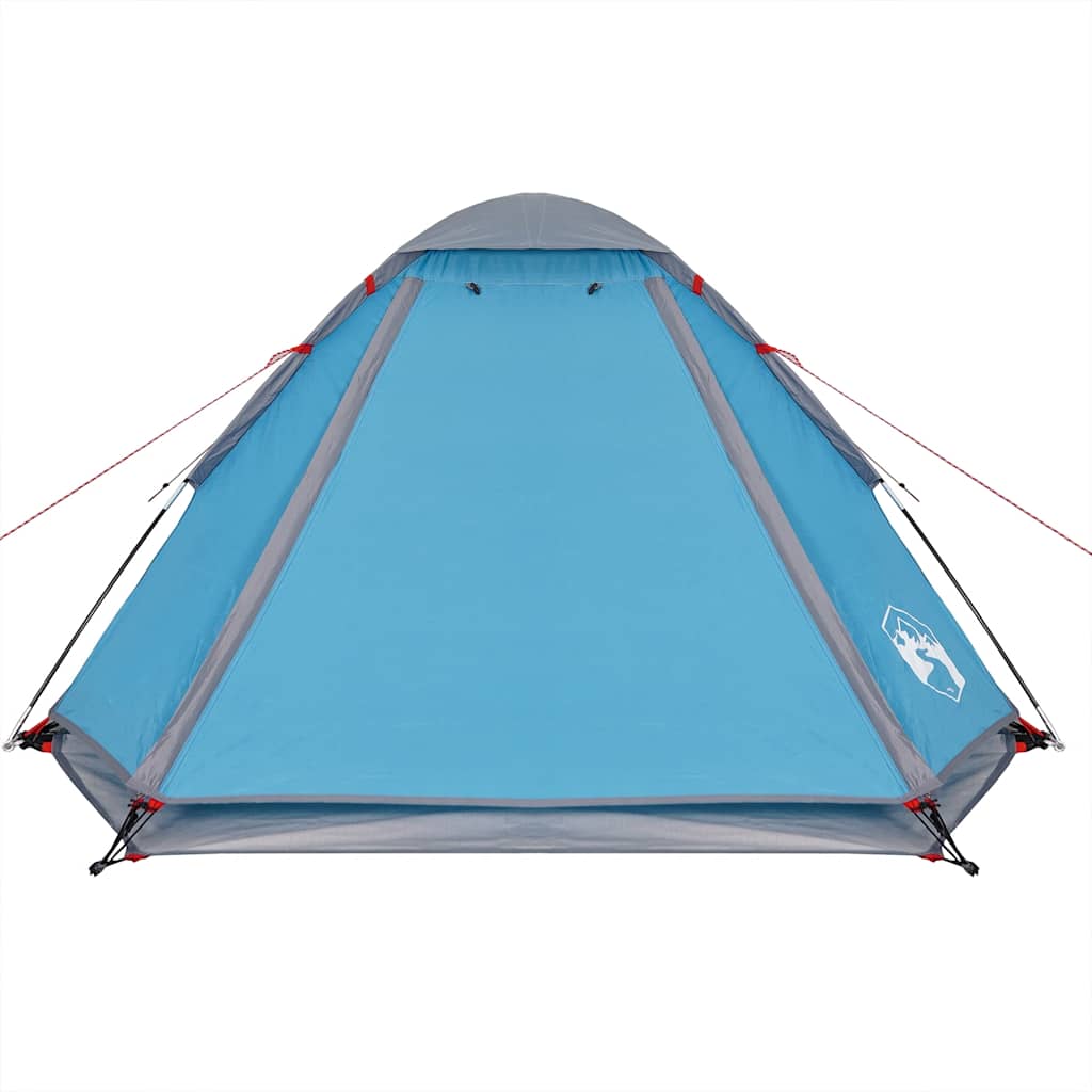 Camping Tent Dome 4-Person Blue Waterproof