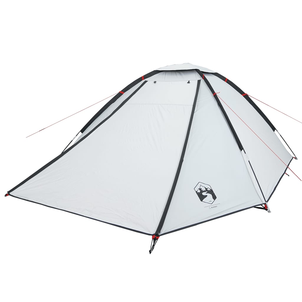 vidaXL Camping Tent Dome 4-Person White Blackout Fabric Waterproof