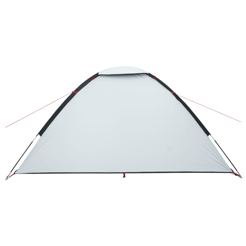 vidaXL Camping Tent Dome 4-Person White Blackout Fabric Waterproof