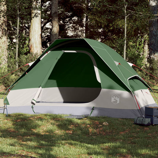 vidaXL Camping Tent Dome 2-Person Green Waterproof