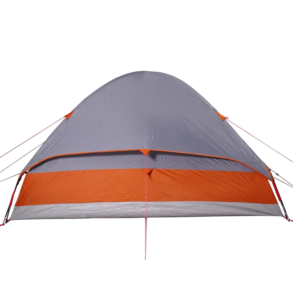 vidaXL Camping Tent Dome 2-Person Grey and Orange Waterproof