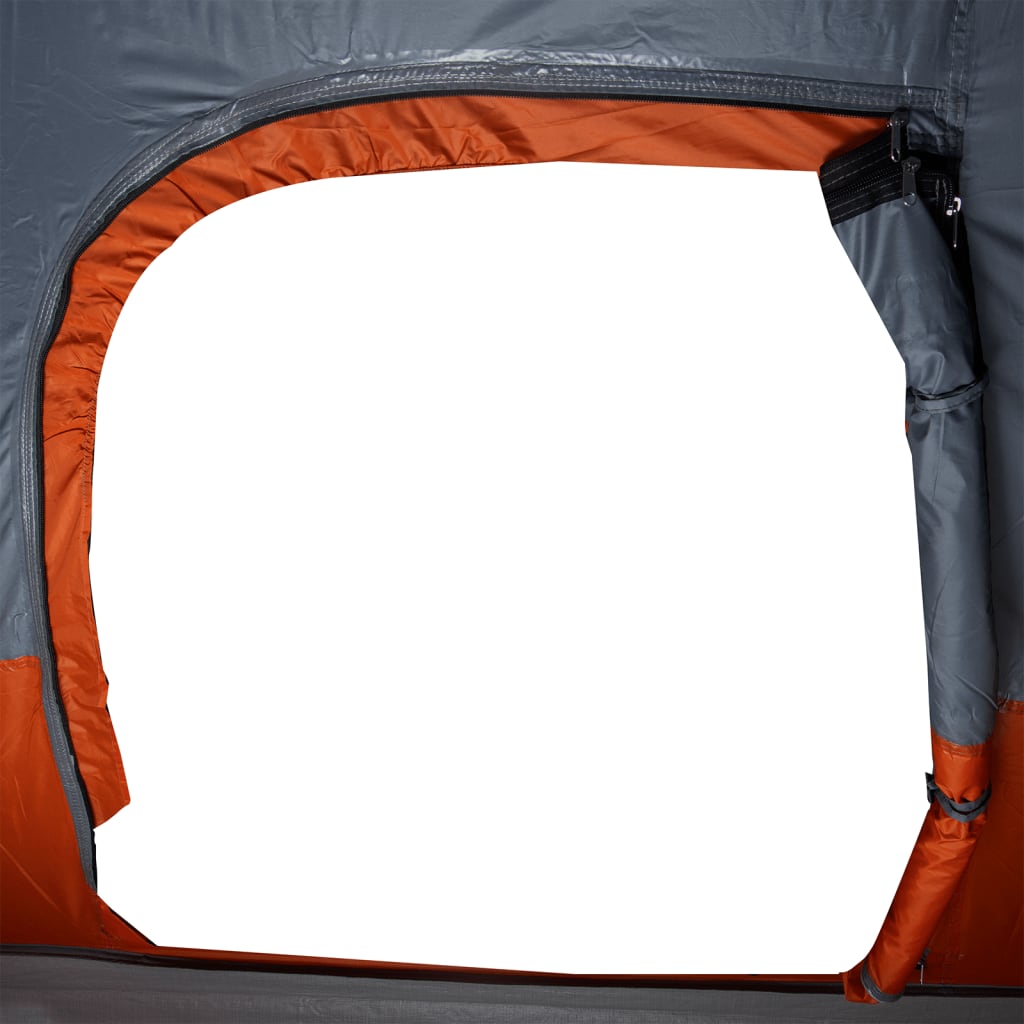 vidaXL Camping Tent Dome 2-Person Grey and Orange Waterproof