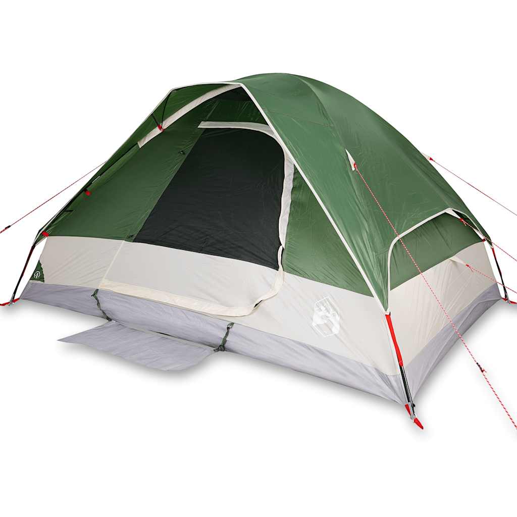 vidaXL Camping Tent Dome 4-Person Green Waterproof