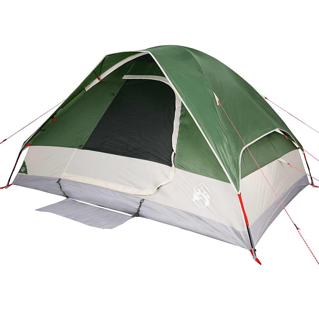 vidaXL Camping Tent Dome 4-Person Green Waterproof