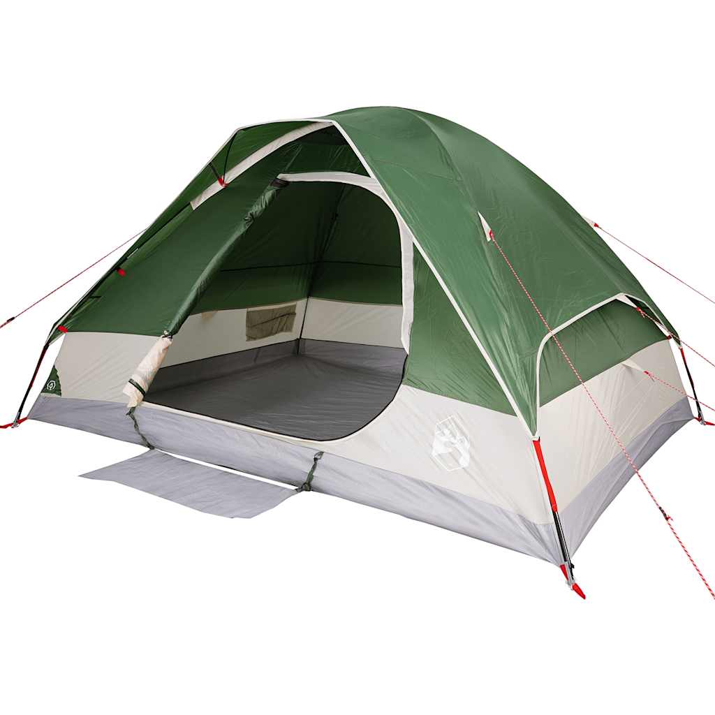 vidaXL Camping Tent Dome 4-Person Green Waterproof