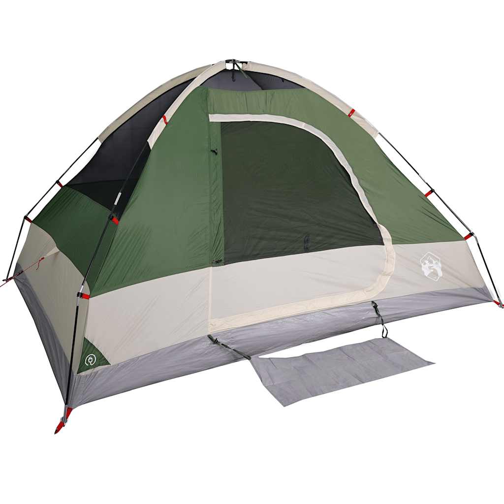 vidaXL Camping Tent Dome 4-Person Green Waterproof