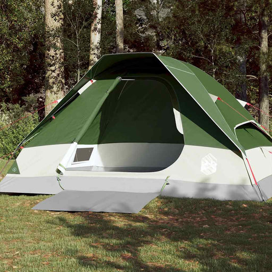 vidaXL Camping Tent Dome 4-Person Green Waterproof