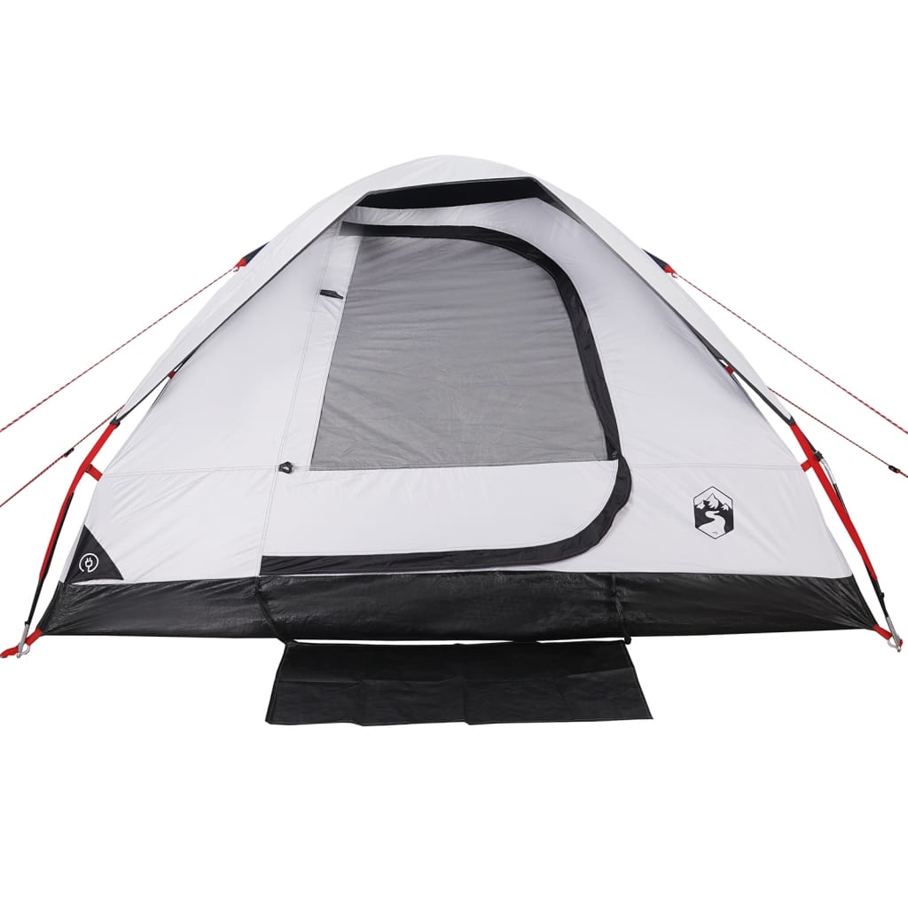 vidaXL Camping Tent Dome 4-Person White Blackout Fabric Waterproof