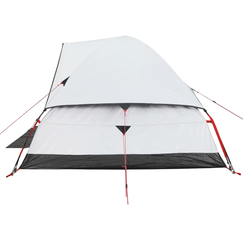 vidaXL Camping Tent Dome 4-Person White Blackout Fabric Waterproof