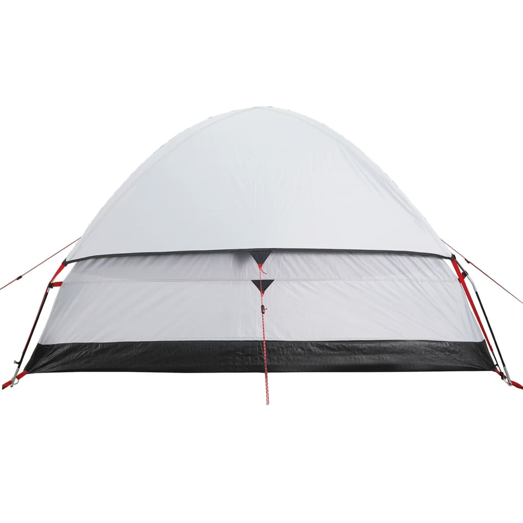 vidaXL Camping Tent Dome 4-Person White Blackout Fabric Waterproof