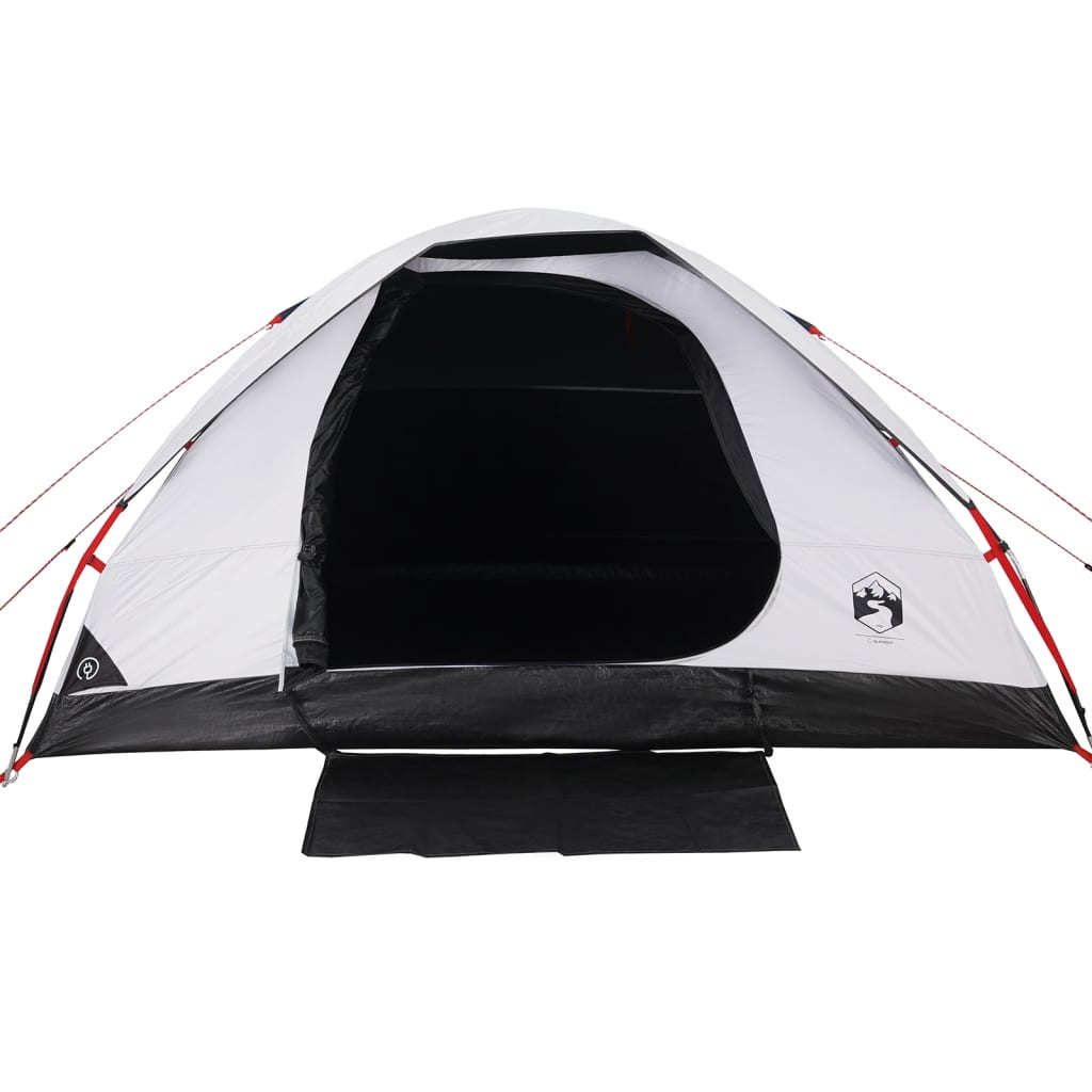 vidaXL Family Tent Dome 6-Person White Blackout Fabric Waterproof