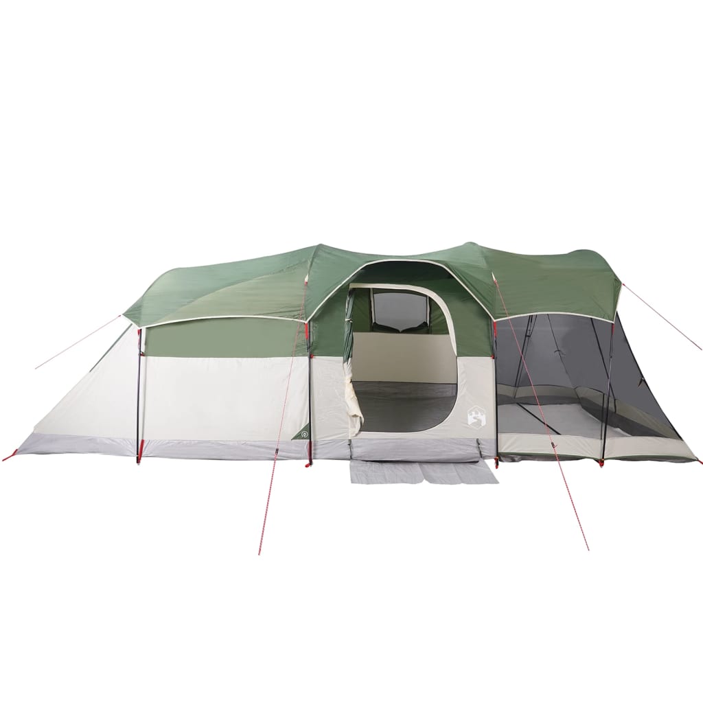 vidaXL Family Tent Tunnel 8-Person Green Waterproof