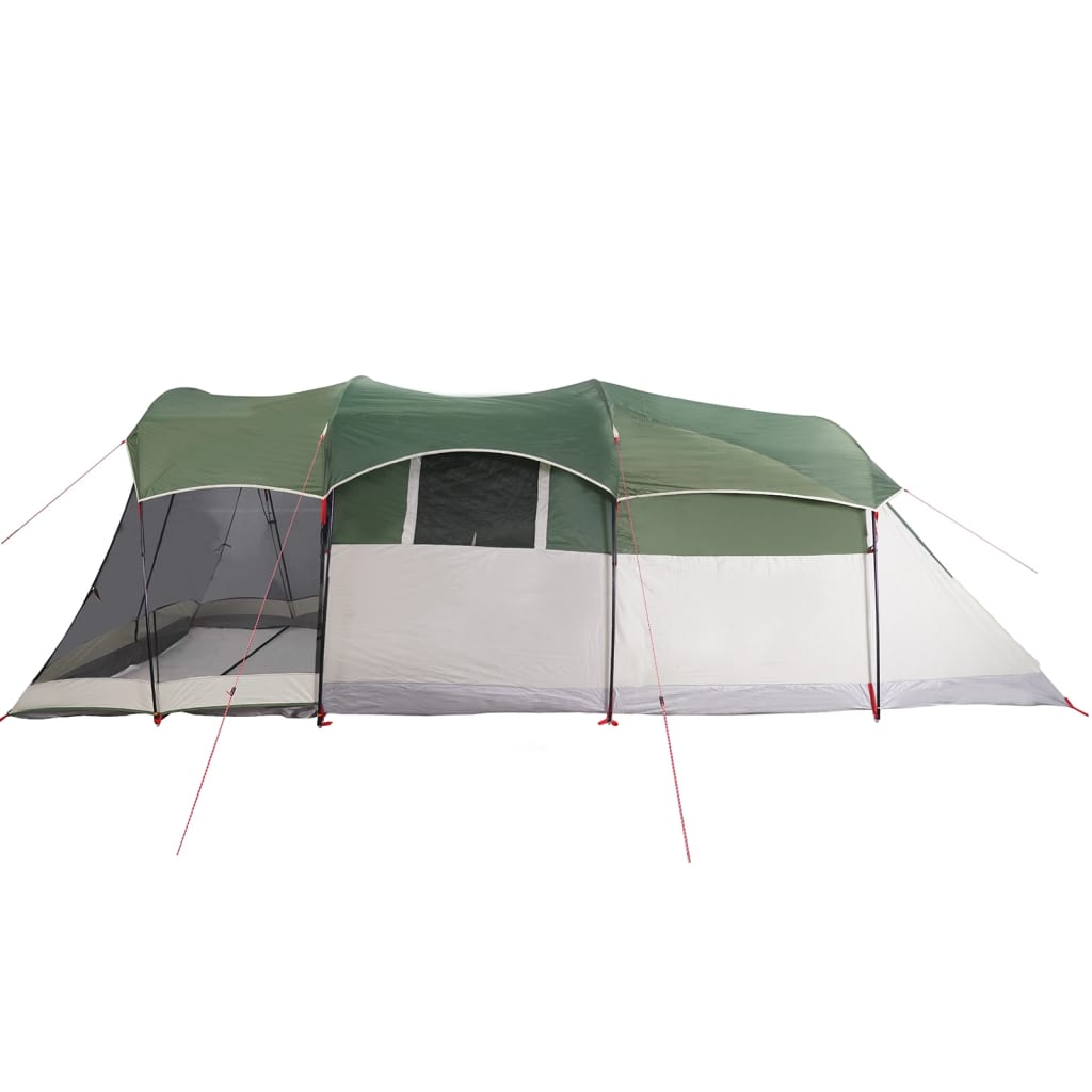 vidaXL Family Tent Tunnel 8-Person Green Waterproof