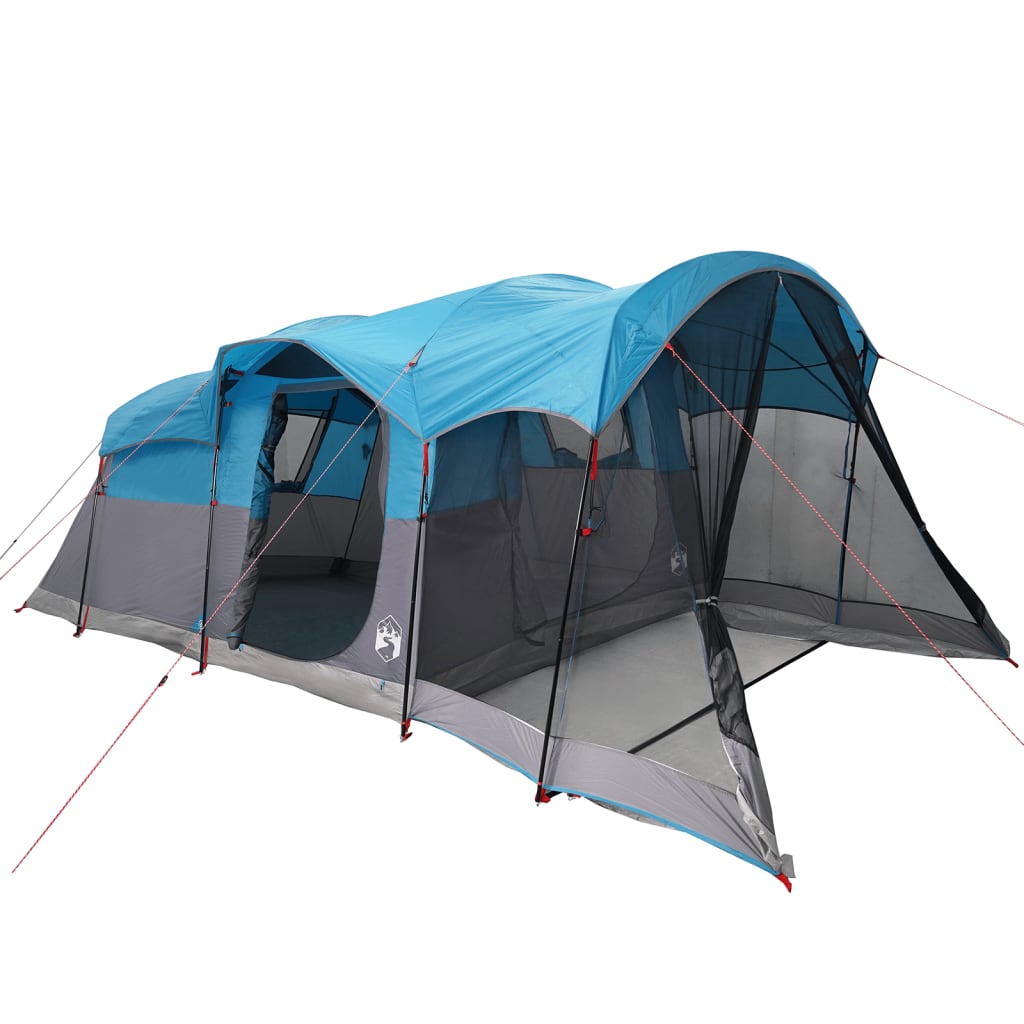 vidaXL Family Tent Tunnel 8-Person Blue Waterproof