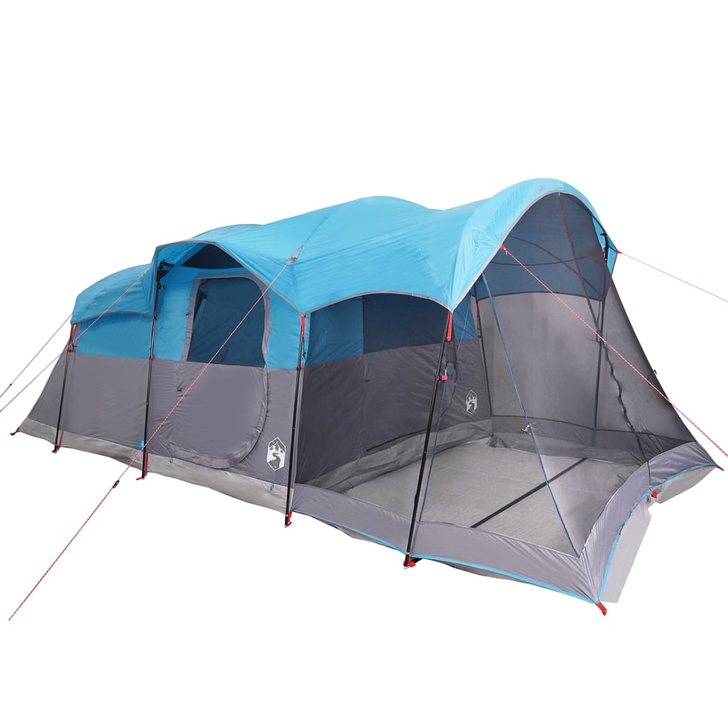 vidaXL Family Tent Tunnel 8-Person Blue Waterproof