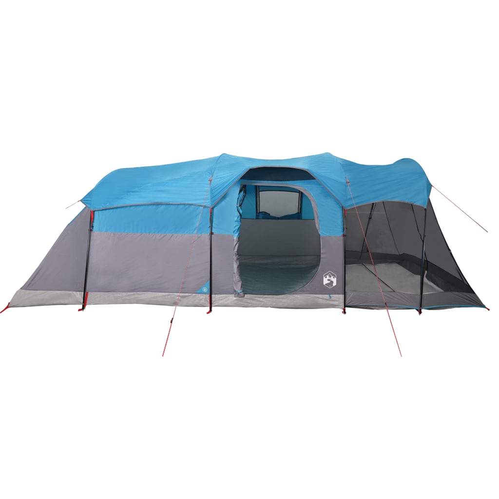 vidaXL Family Tent Tunnel 8-Person Blue Waterproof