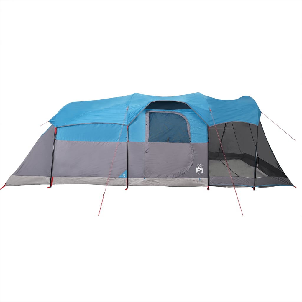 vidaXL Family Tent Tunnel 8-Person Blue Waterproof