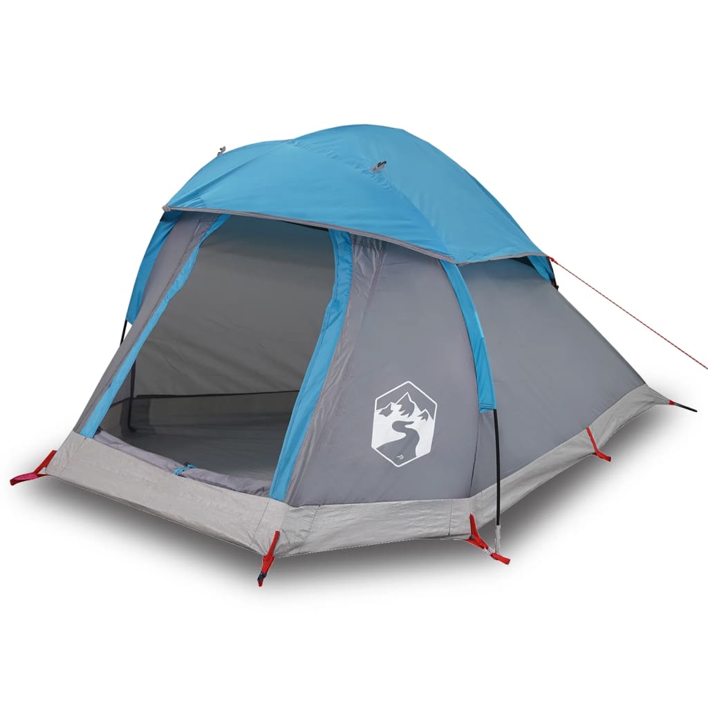 vidaXL Camping Tent Dome 1-Person Blue Waterproof