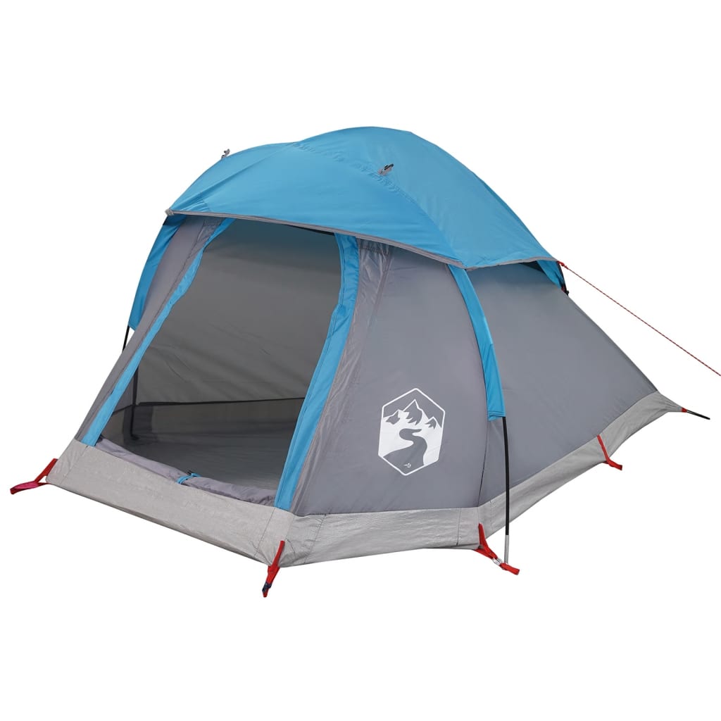 vidaXL Camping Tent Dome 1-Person Blue Waterproof