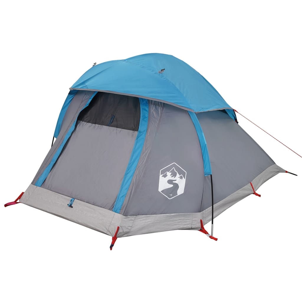 vidaXL Camping Tent Dome 1-Person Blue Waterproof