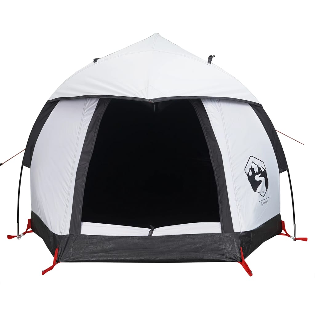 vidaXL Camping Tent Dome 1-Person White Blackout Fabric Waterproof