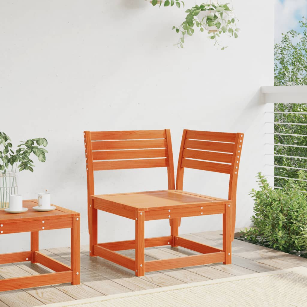 Garden Sofa | Wax Brown | Solid Pine Wood | Single | Modular