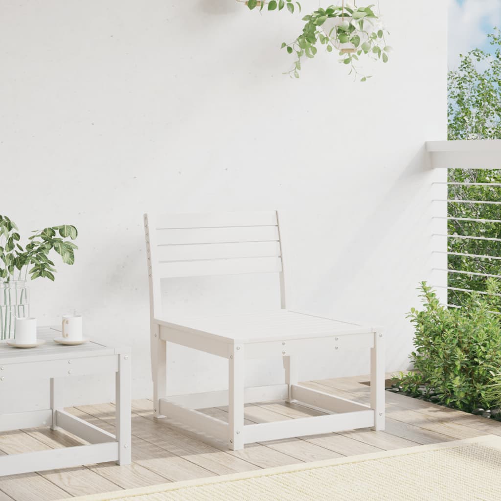 vidaXL Garden Sofa White Solid Wood Pine