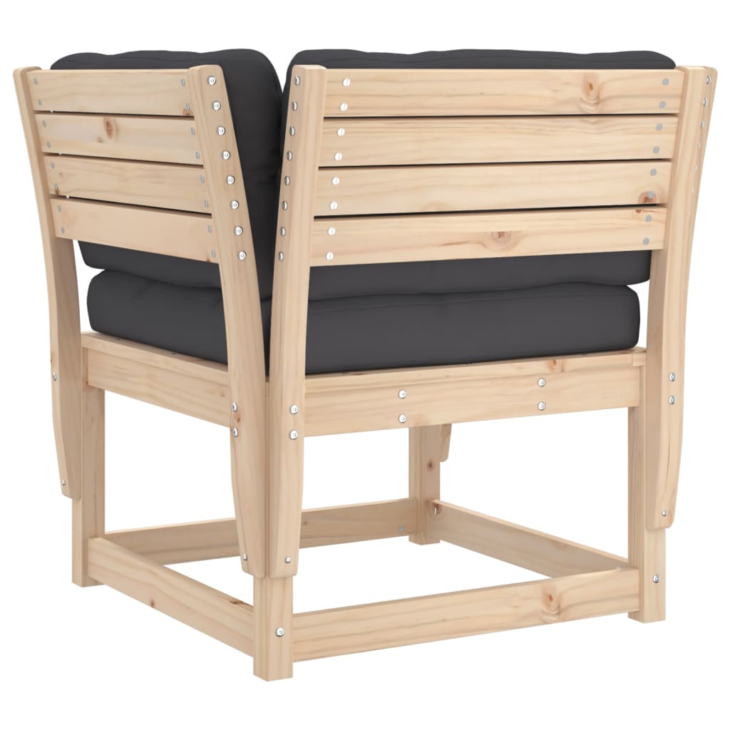 Garden Sofa | Anthracite | Solid pine wood | Medium | Modular