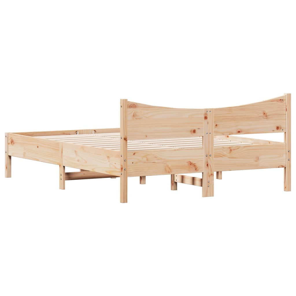 vidaXL Bed Frame without Mattress 140x200 cm Solid Wood Pine