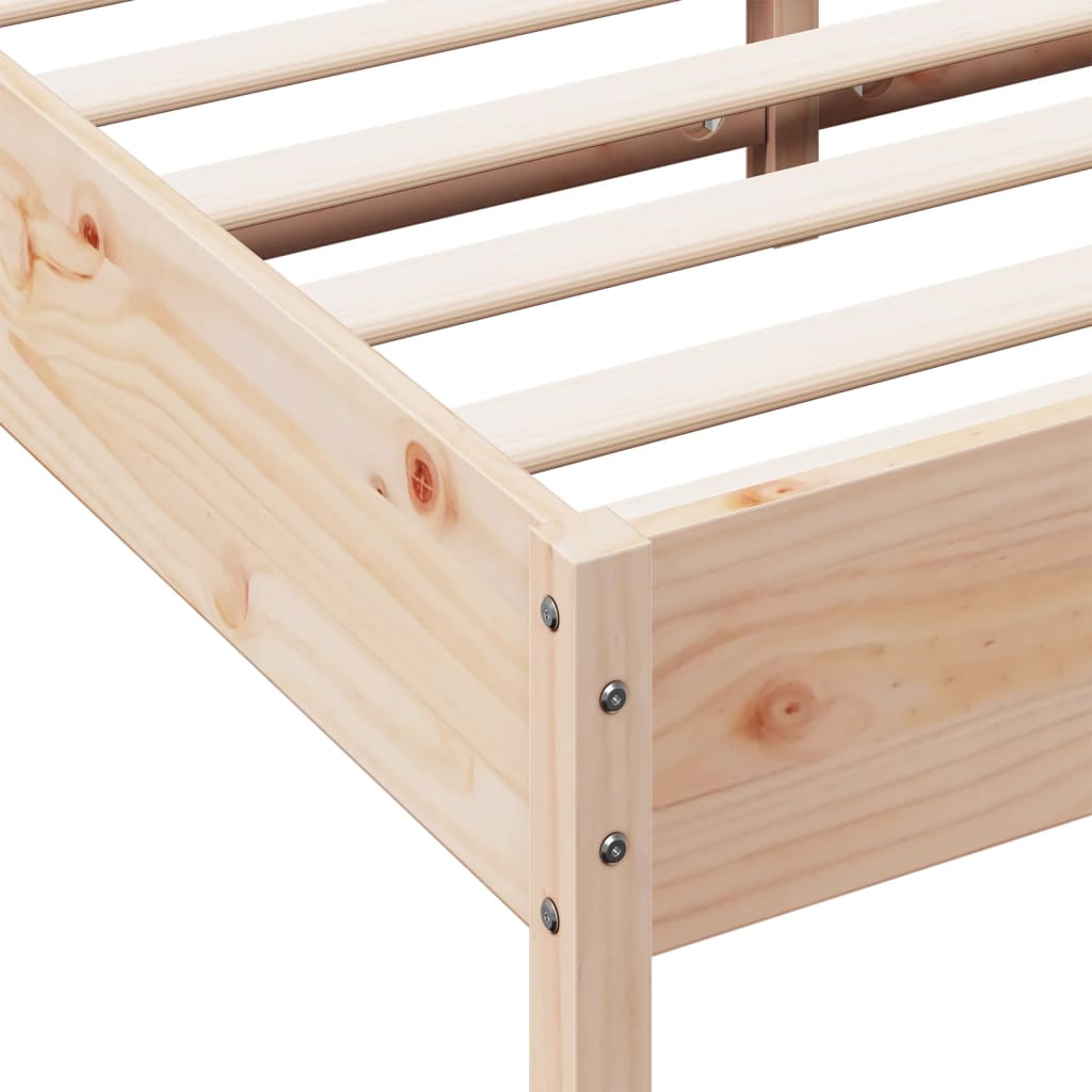 vidaXL Bed Frame without Mattress 140x200 cm Solid Wood Pine