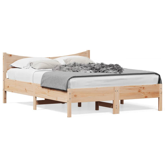 vidaXL Bed Frame without Mattress 140x200 cm Solid Wood Pine