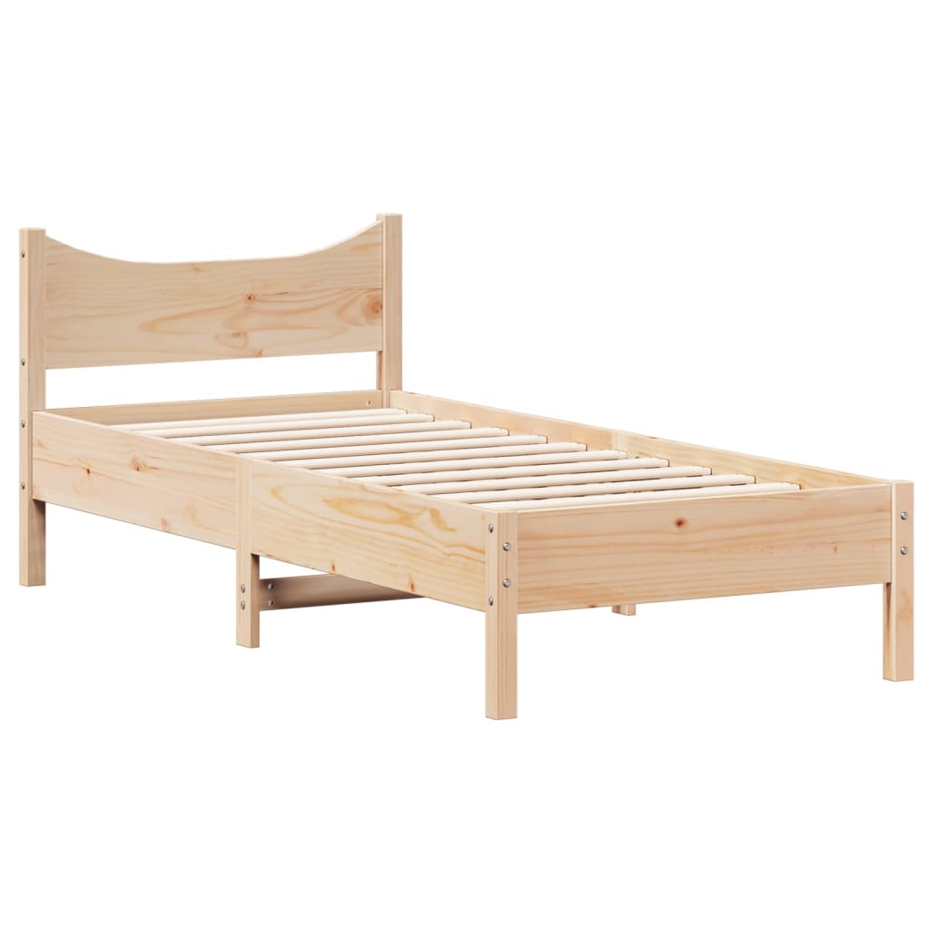 vidaXL Bed Frame without Mattress 90x190 cm Single Solid Wood Pine