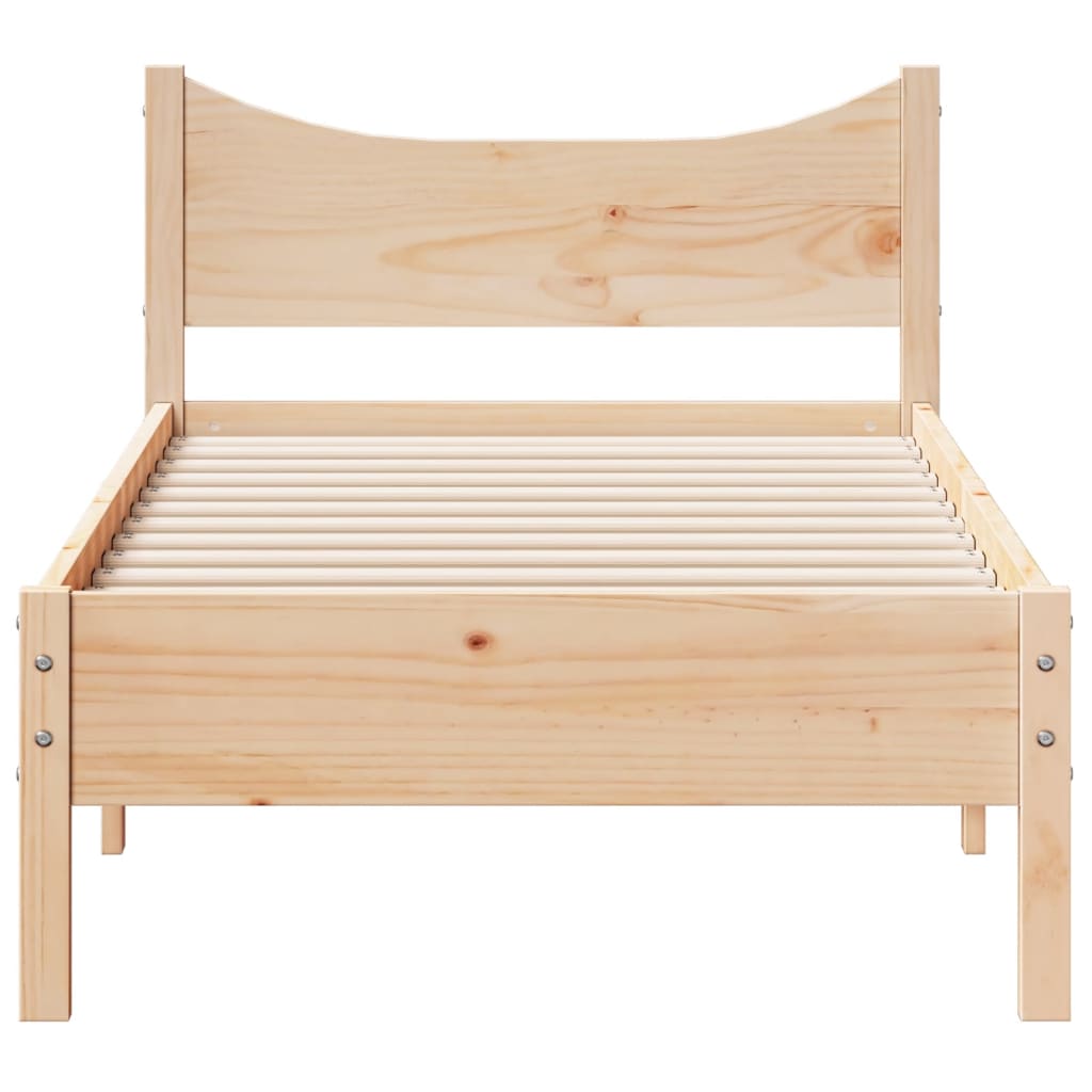 vidaXL Bed Frame without Mattress 90x190 cm Single Solid Wood Pine