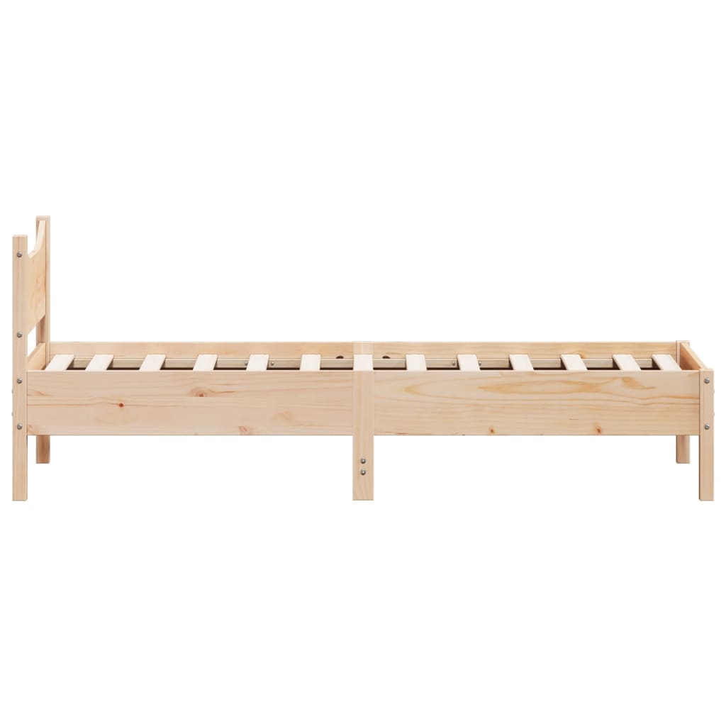 vidaXL Bed Frame without Mattress 90x190 cm Single Solid Wood Pine