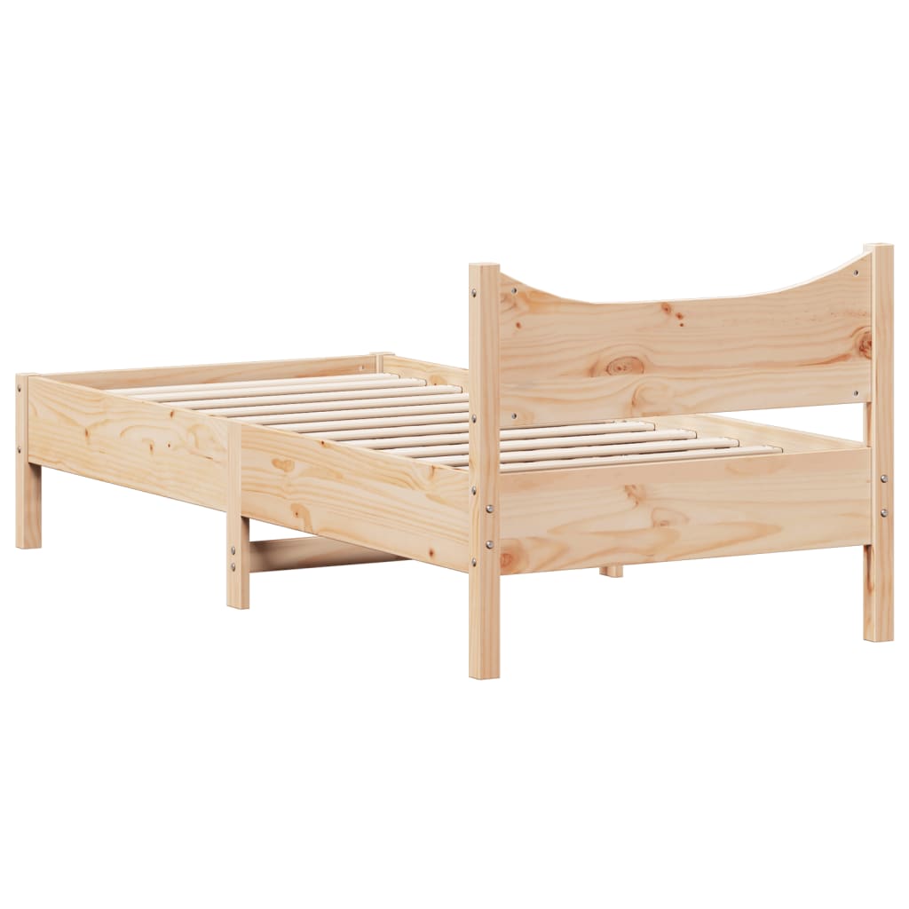 vidaXL Bed Frame without Mattress 90x190 cm Single Solid Wood Pine