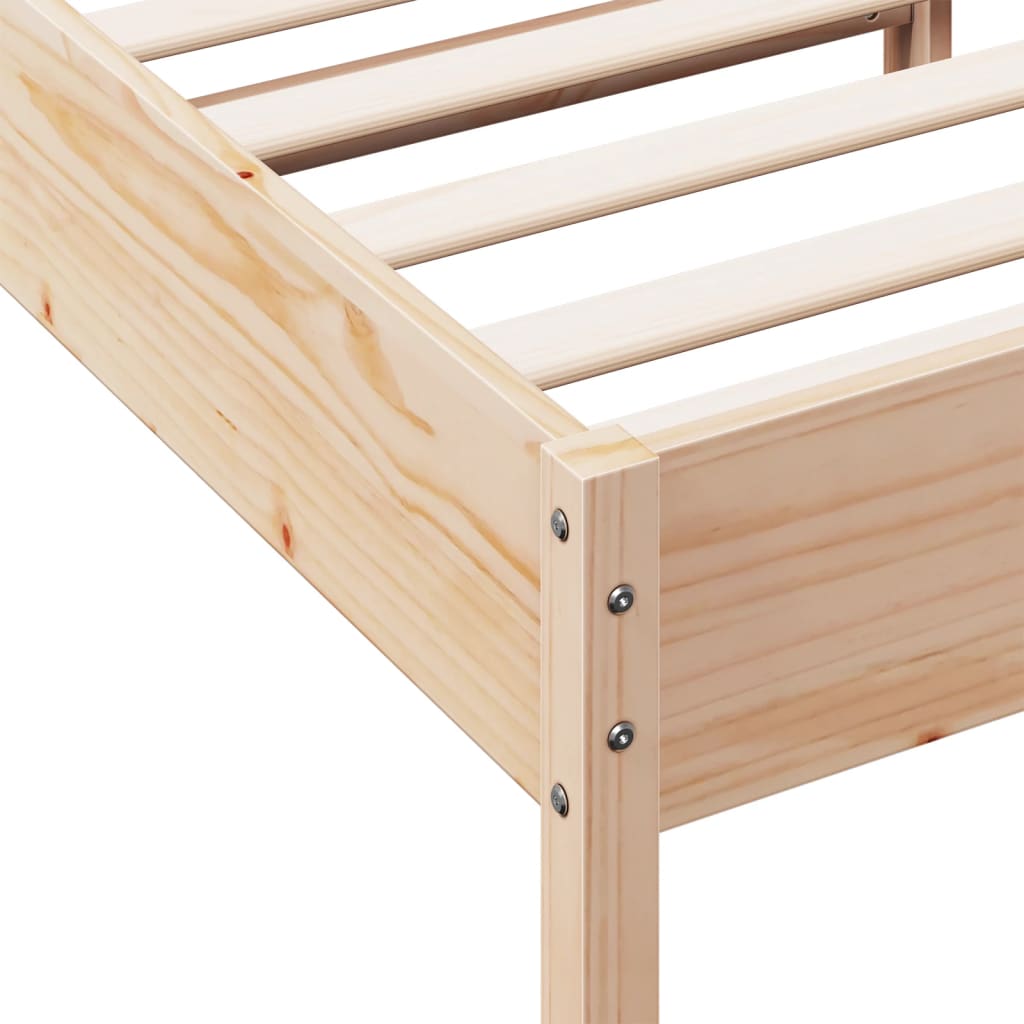 vidaXL Bed Frame without Mattress 90x190 cm Single Solid Wood Pine