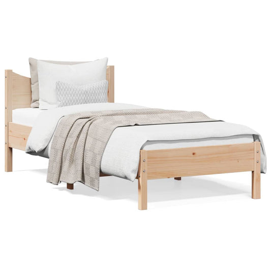 vidaXL Bed Frame without Mattress 90x190 cm Single Solid Wood Pine